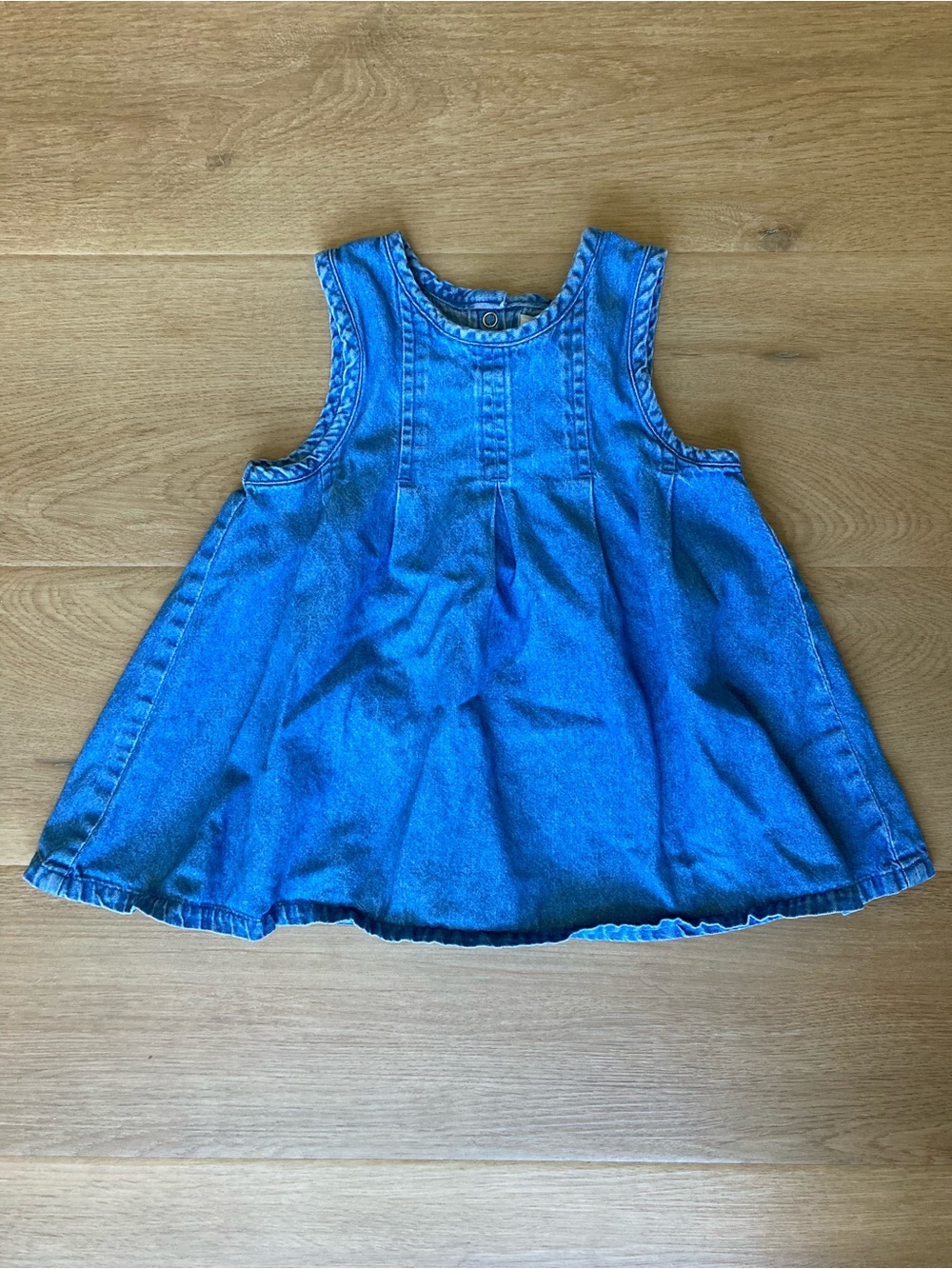 955 Kids Vintage Blue Denim Sleeveless A-Line Dress